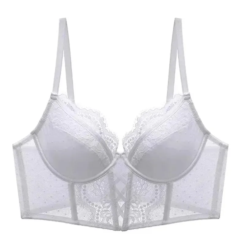 Push Up Dantel iç çamaşırı seti Kadınlar için Şeffaf Chemise Yumuşak Balenli Sutyen Kılçık Teddy Seksi Gelin Balayı Kıyafeti S-XL