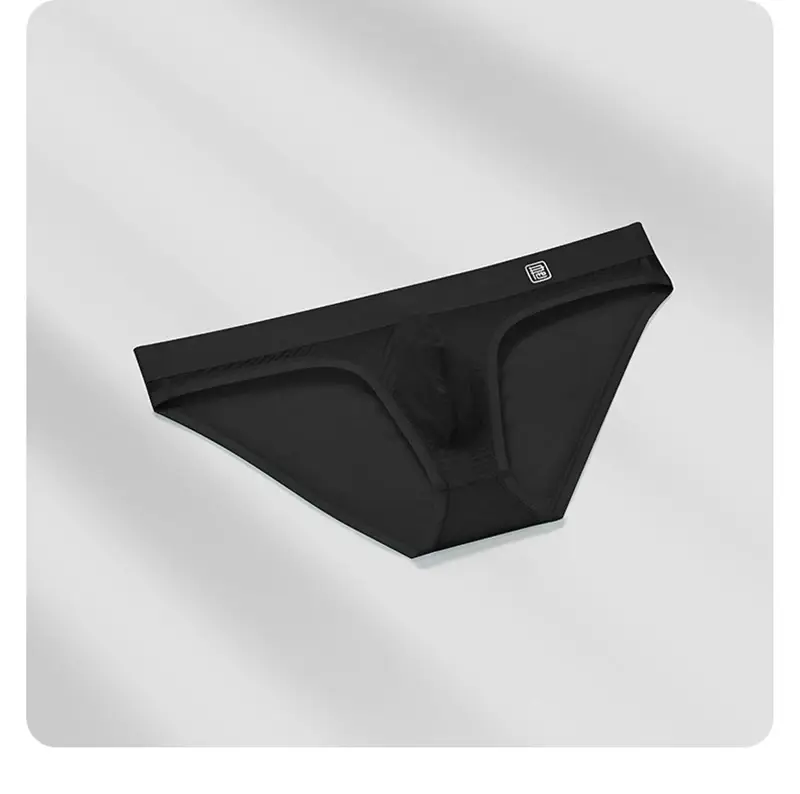 Ice Silk Ultra-thin Men Underwear Seamless Transparent Quick Drying Briefs Sexy U Bulge Pouch Triangle Underpants Erotic Panties