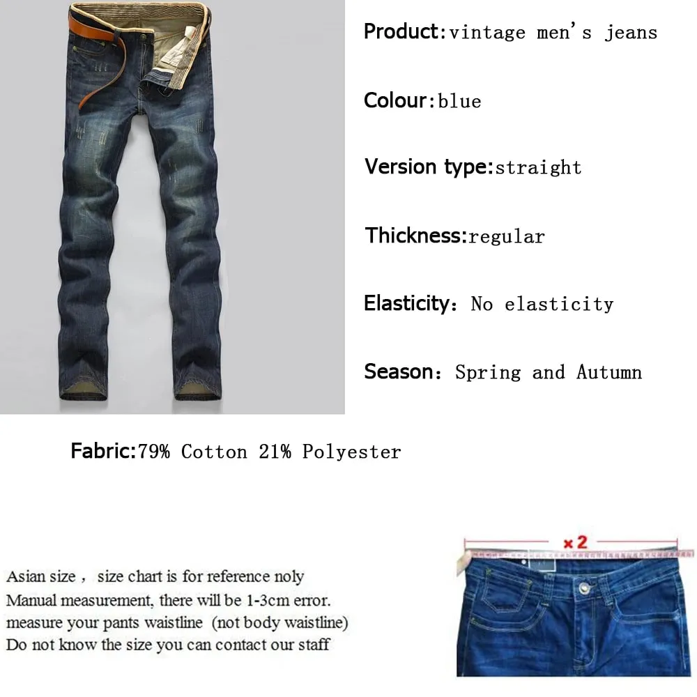 2025 Casual Jeans Mænd Business Lige jeans Stretch denimbukser Bukser Slim Fit Klassiske Cowboys Young Man Jeans