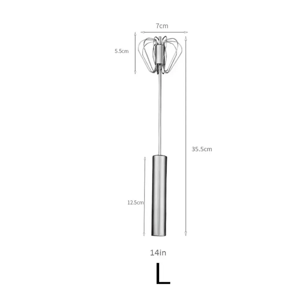 Manual Pressure Rotary Blender Coffee Milk Mixer Handheld Egg Blender Kitchen Baking Cooking Tool