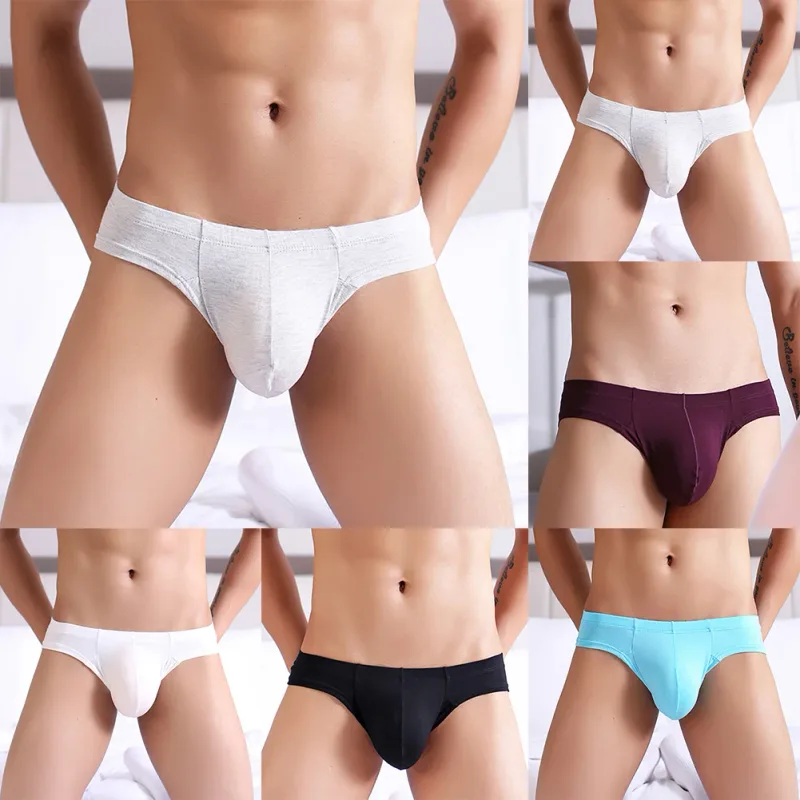 Sexy Mens Slip Cueca U Convex Underwear Breathable Low Waist Soft Briefs Lingerie High Fork Panties Underpants Calzoncillos — image 12