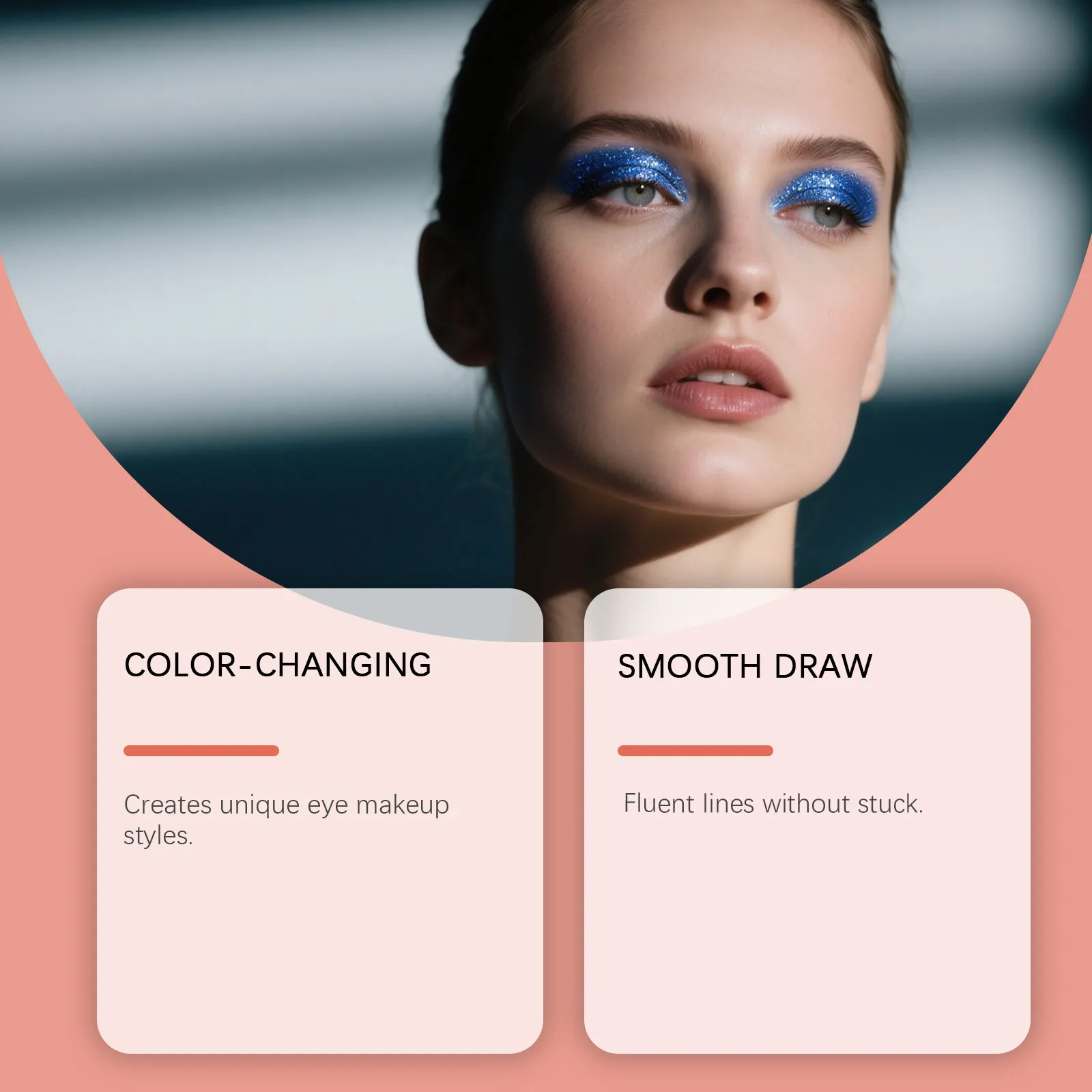 Photochromic Eyeliner Gel Pencil - Unique Eye Makeup Style Smooth Lines Smudge-Proof Long-Lasting Color-Changing Shimmery