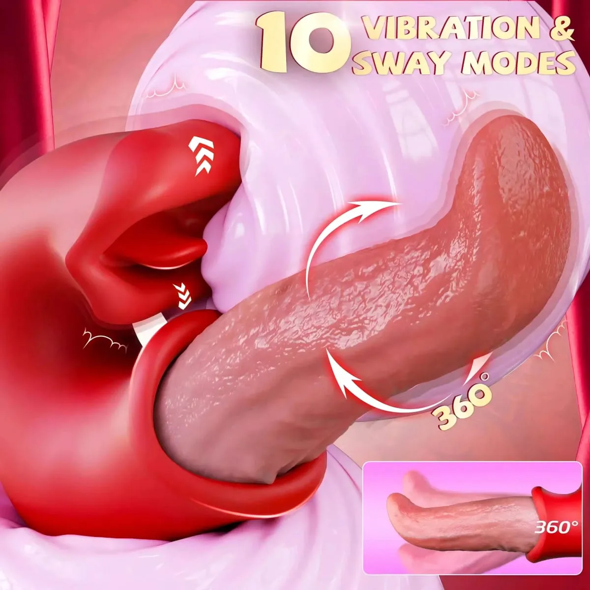 Black Rose Sucking Female Sex Toy Vibrator Jumping Egg Clitoral Suction Cup Stimulator Tongue Licking Type Adult Products