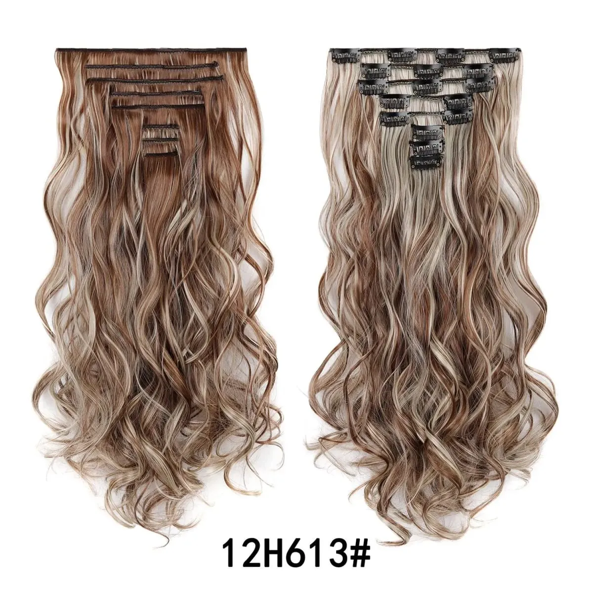 Clip In Hair Extension Curly 24 Inch 8 Pieces Hair Extensions for Women Daily Wear Work & Casual Styling Synthetic Hair Pieces