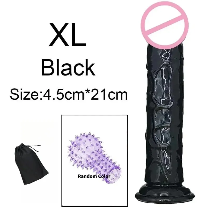 Super Cheap 6 Sizes Realistic Soft Jelly Dildo Butt Plug Anal Plugs Adult Sex Toy for Women and Men Vaginal and Anal Masturbator