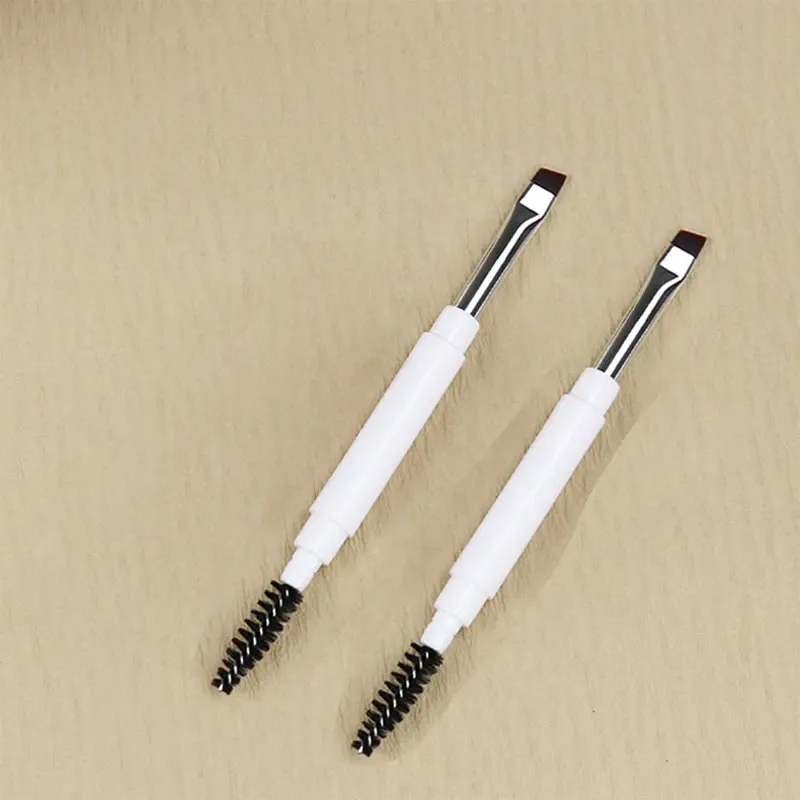 Double ended Portable Makeup brushes Travel size Make up brushes Eyeshadow Eye Brow Crease essential cosmetic tools with lid