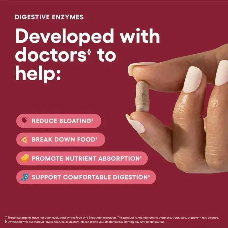 Digestive Enzymes - Gut Health Multi Enzymes Organic Prebiotics & Probiotics for Digestive Health