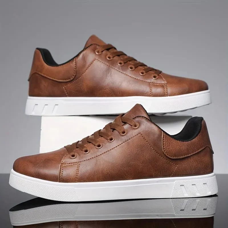 1 Pair of Minimalist Skate Shoes Two Colors Available Versatile and Comfortable Plus Size Lace-Up Soft Sole Lightweight All