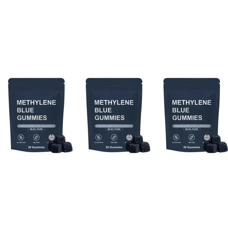 Methylene Blue Gummies with Benfotiamine Alpha Lipoic Acid Vitamin B6 & B12 for Mental Clarity and Nerve Health - 30 Gummies