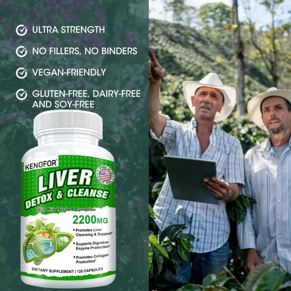 Milk Thistle with Dandelion Root-Silymarin-Antioxidant Liver & Kidney Health Support Supplement - Vegan Non-GMO Gluten Free