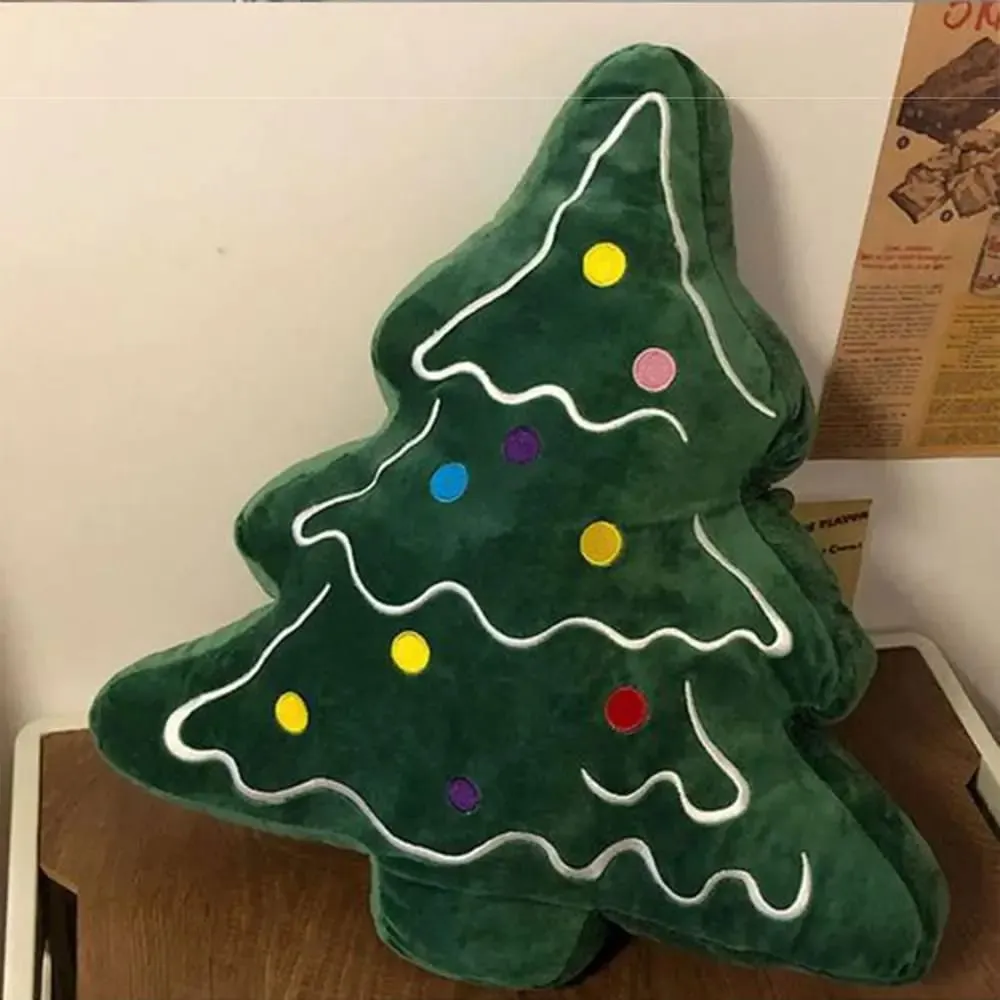Soft Christmas Tree Sofa Cushion Skin-friendly Comfortable Christmas Day Decorative Pillow 3D Shaped Ornaments