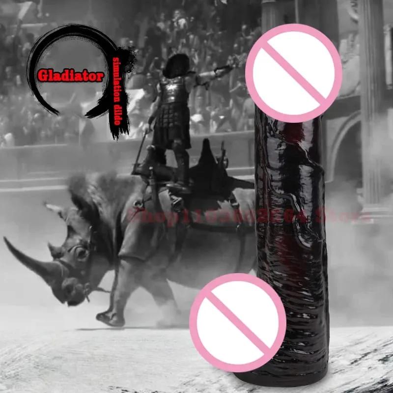 ขนาดใหญ่XXL 50ซม.X 10.5ซม.สมจริงDildoซิลิโคนGladiatorอวัยวะเพศชายของเล่นผู้หญิงG-Spot Masturbationผู้ใหญ่Dick Thickenสัตว์อวัยวะเพศชาย