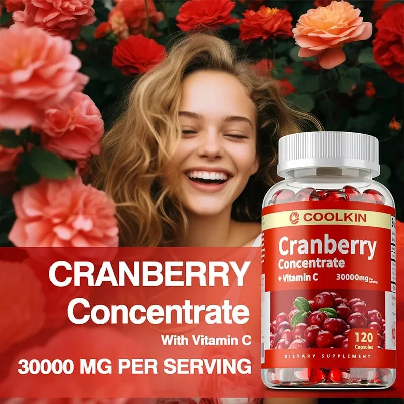 Cranberry Capsules - Beauty and Skin Care Urinary Tract Health Anti-aging Eye Protection Improve Appetite