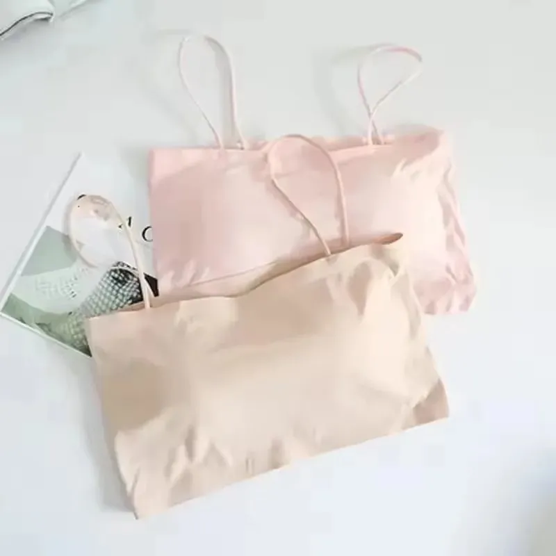 Comfortable Waist Beauty Back Wrap Chest Tube Top Girl No Steel Ring Camisole Bra Underwear New Female Simple Beauty Back