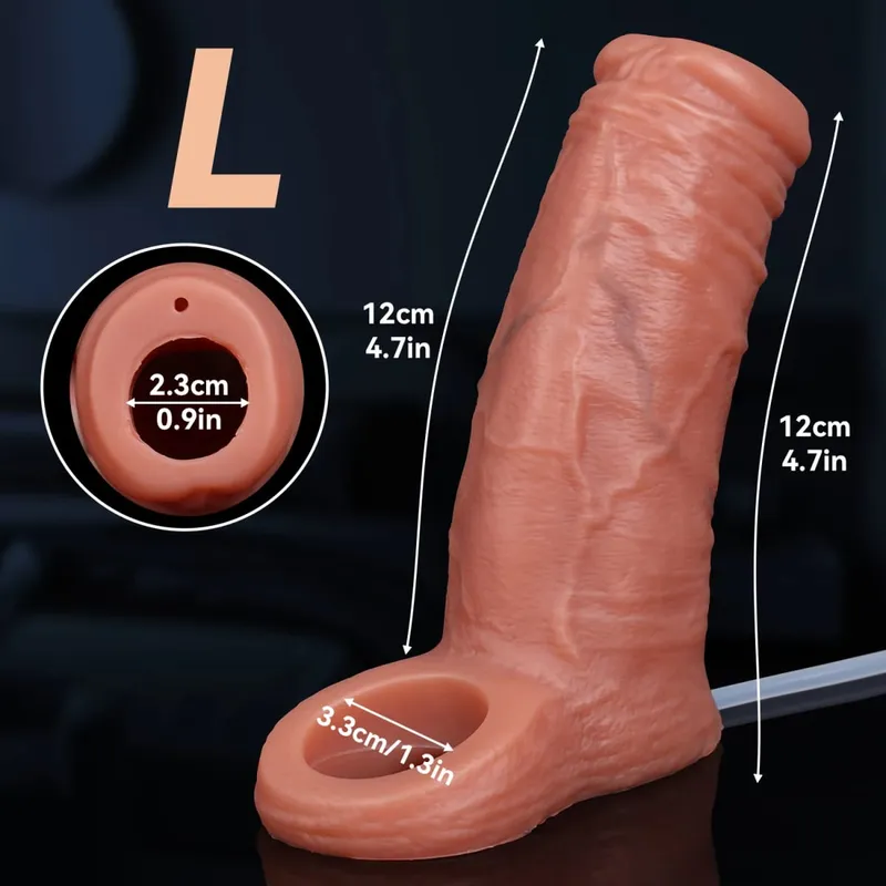 Männliche Ejakulation Cock Ring Hülse Wiederverwendbare Wasser Spray Penis Vergrößerung Extender Silikon Dildo Sex Spielzeug für Männer Kondom Paar