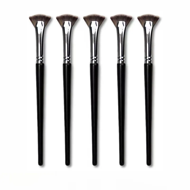 1PC Mascara Highlighter Powder Smudge Tool Fan-shaped Eyelash Brush Soft No Shedding Professional Beauty Eyelash Makeup Brushes