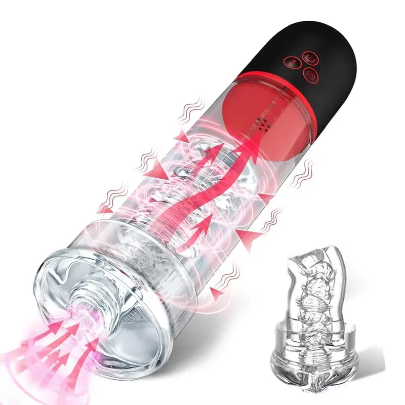 Male Masturbator Penis Pump Male Sex Toys for Men Vacuum Pump Sucking Adult Toys Mens Sex Toys Pocket Pussy Pumps & Enlargers