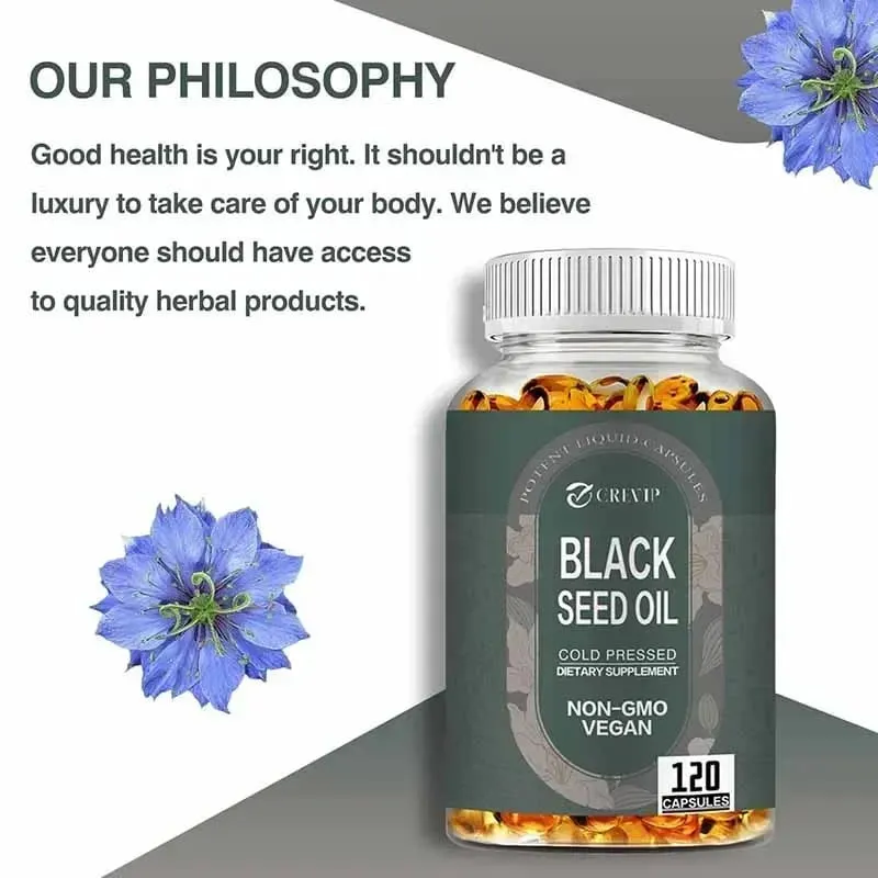 Black Seed Oil - Supports Immune Joint and Skin Health Provides Nutrition Healthy Aging Antioxidant Enhances Energy