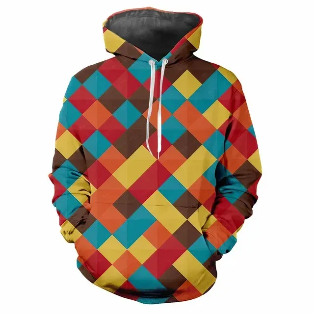 Fashion 3D Men's Colors Scottish Men's Hoodie Casual Printed Digital Hip Hop Personalized Hoodie Long Sleeve Tops