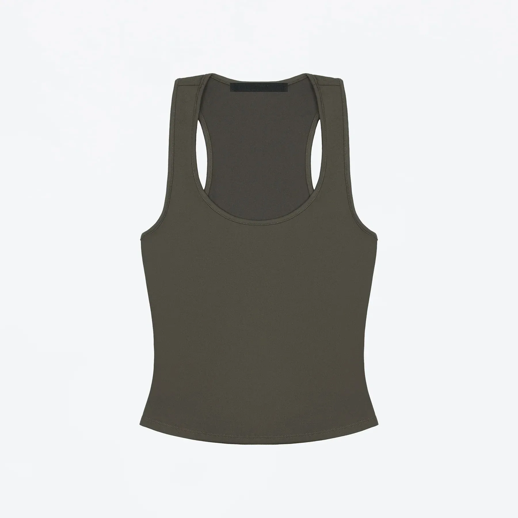 Tank Top with Wide Shoulder Straps for All Seasons Racerback Sports Vest Everyday Sports Innerwear High-Elastic Solid Color Slim-Fit Top Multi-Color Basic Casual Tank Top — image 12