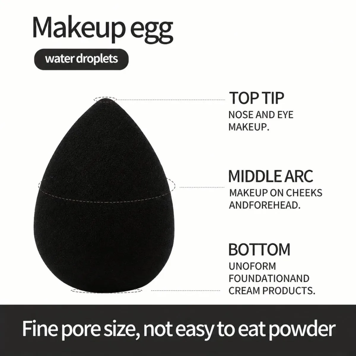 17PCS Professional Makeup Kit Including 13 Aluminum Brushes Carry Bag & 3 Sponge Puffs Powder Eyeshadow Blush and Detail Too