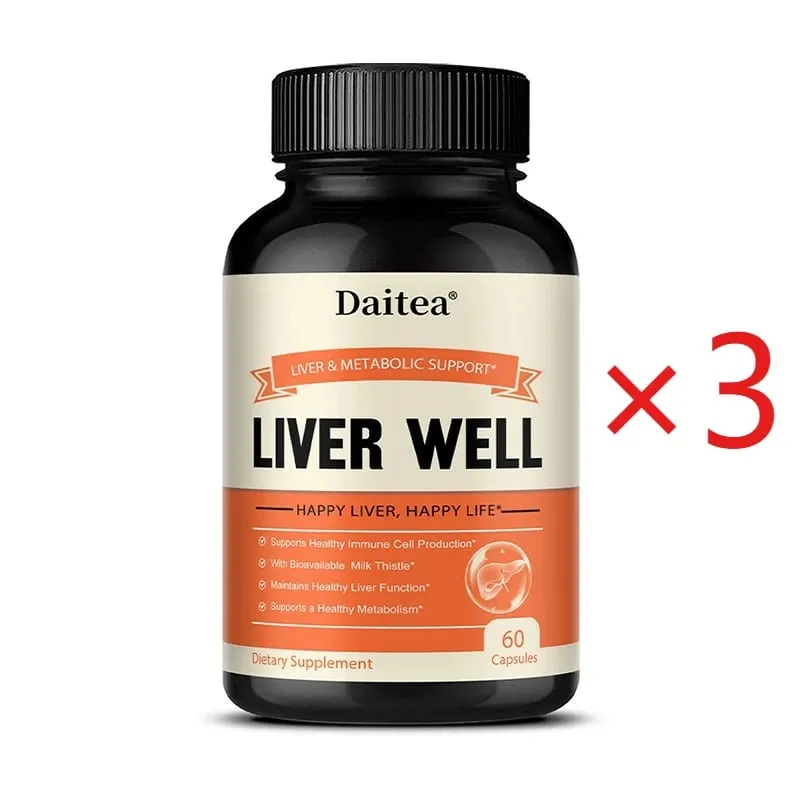 Milk Thistle Capsules - for Health Boosts Liver Detox Antioxidants for Skin and Digestive Liver Health