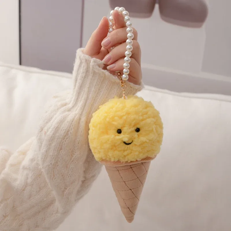 Lindo dibujo animado helado juguete de peluche comida rellena Snack almohada cojín cono niños juguetes Kawaii decoración de la habitación regalo de cumpleaños para niños