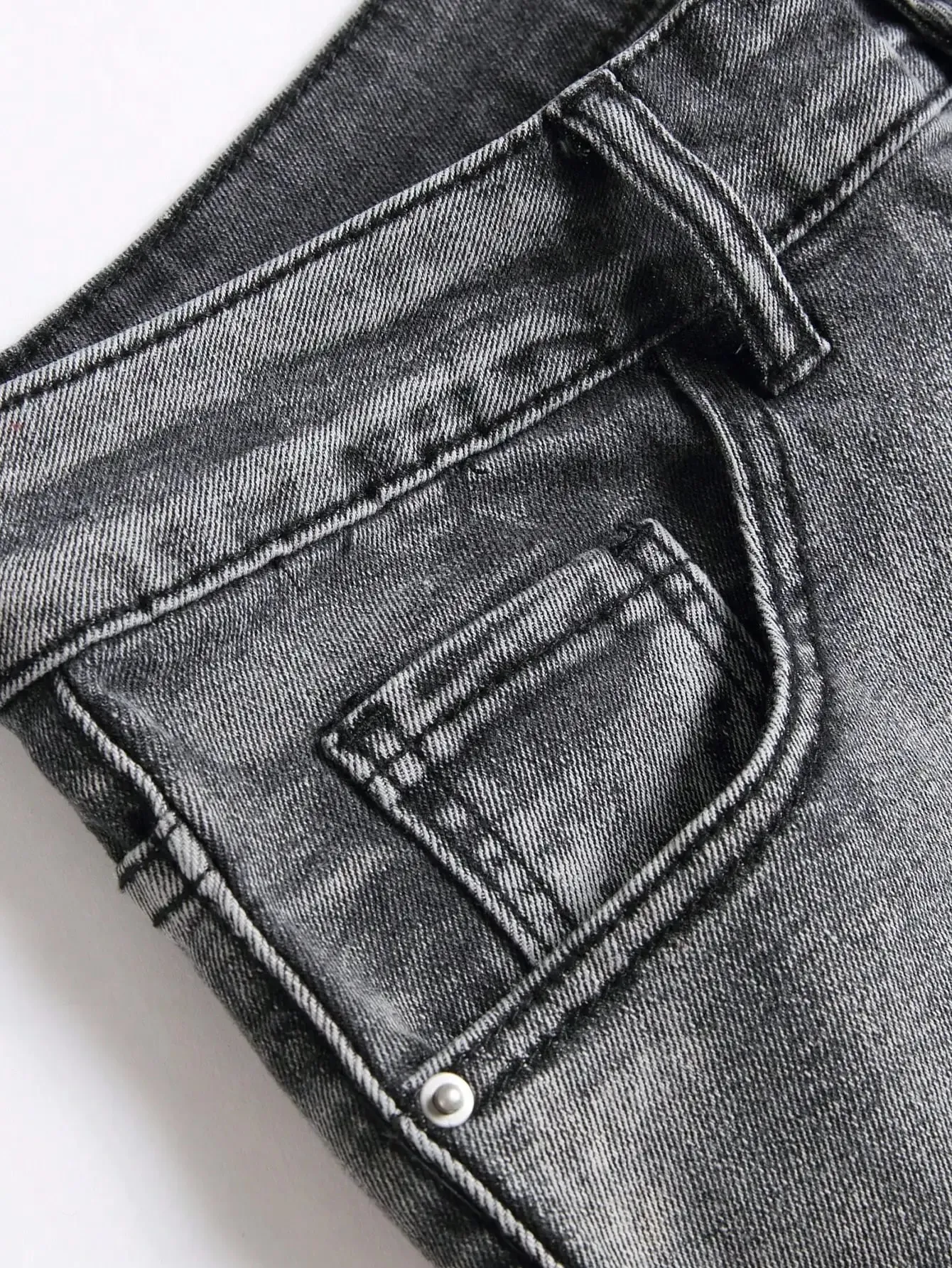 Ανδρικό ελαστικό τζιν τζιν Streetwear με σκίσιμο συνονθύλευμα τρύπες με σκισίματα τζιν ελαστική μέση casual παντελόνι Slim εφαρμογή ίσιο παντελόνι