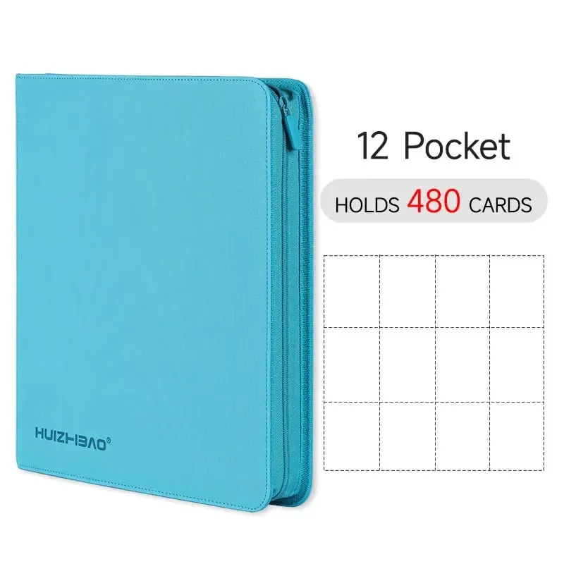 9/12 Pocket Zipper Card Binder Trading card album Durable Side Loading Card for mtg tcg for pokemon for yugioh for football