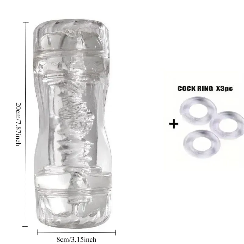 Male Aircraft Cup Masturbator Powerful Sucking Masturbation Cup Realistic Anal Vagina Pocket Pussy Adult Sex Toys for Men Toy 18