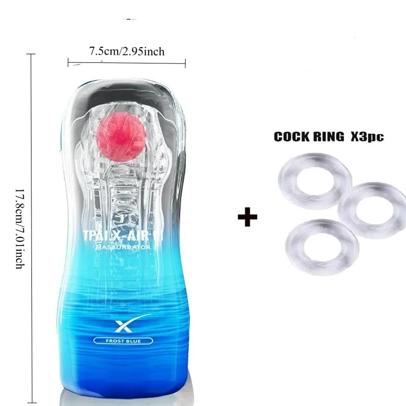 Male Aircraft Cup Masturbator Powerful Sucking Masturbation Cup Realistic Anal Vagina Pocket Pussy Adult Sex Toys for Men Toy 18