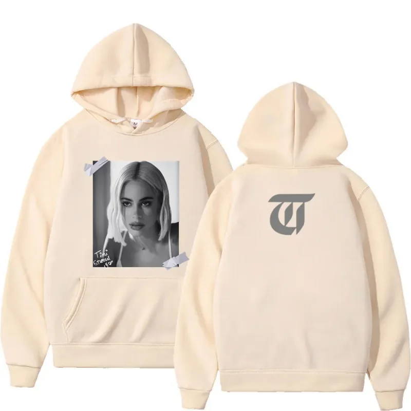 Singer Tini Stoessel Album Vintage Graphic Hoodie Men Women Aesthetic Trend Sportswear Long-sleeved Harajuku Casual Hoodies Tops