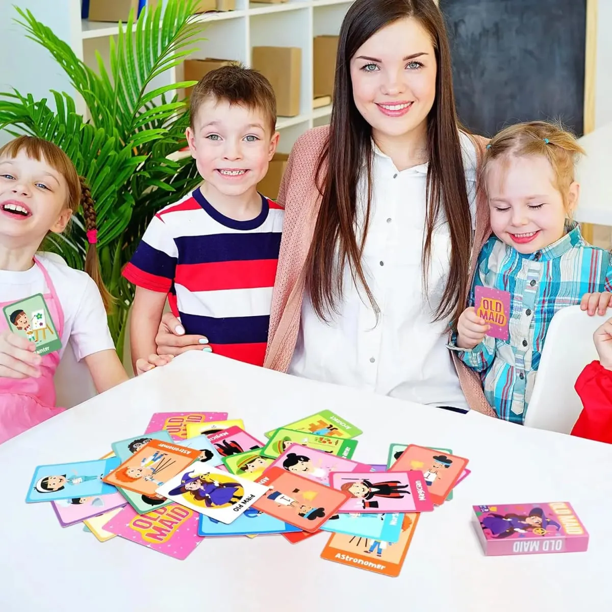 2 in 1 Kids Card Games：Go Fish Card Game Old Maid Card Game Gift For Boys and Girls Ages Kids 2+Years Fun Educational Cards
