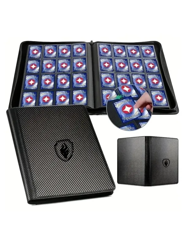 1024 Pockets Trading Card Binder Premium 16 Pockets Card Holder Folders Side Loading Card Album for Sport Game Card
