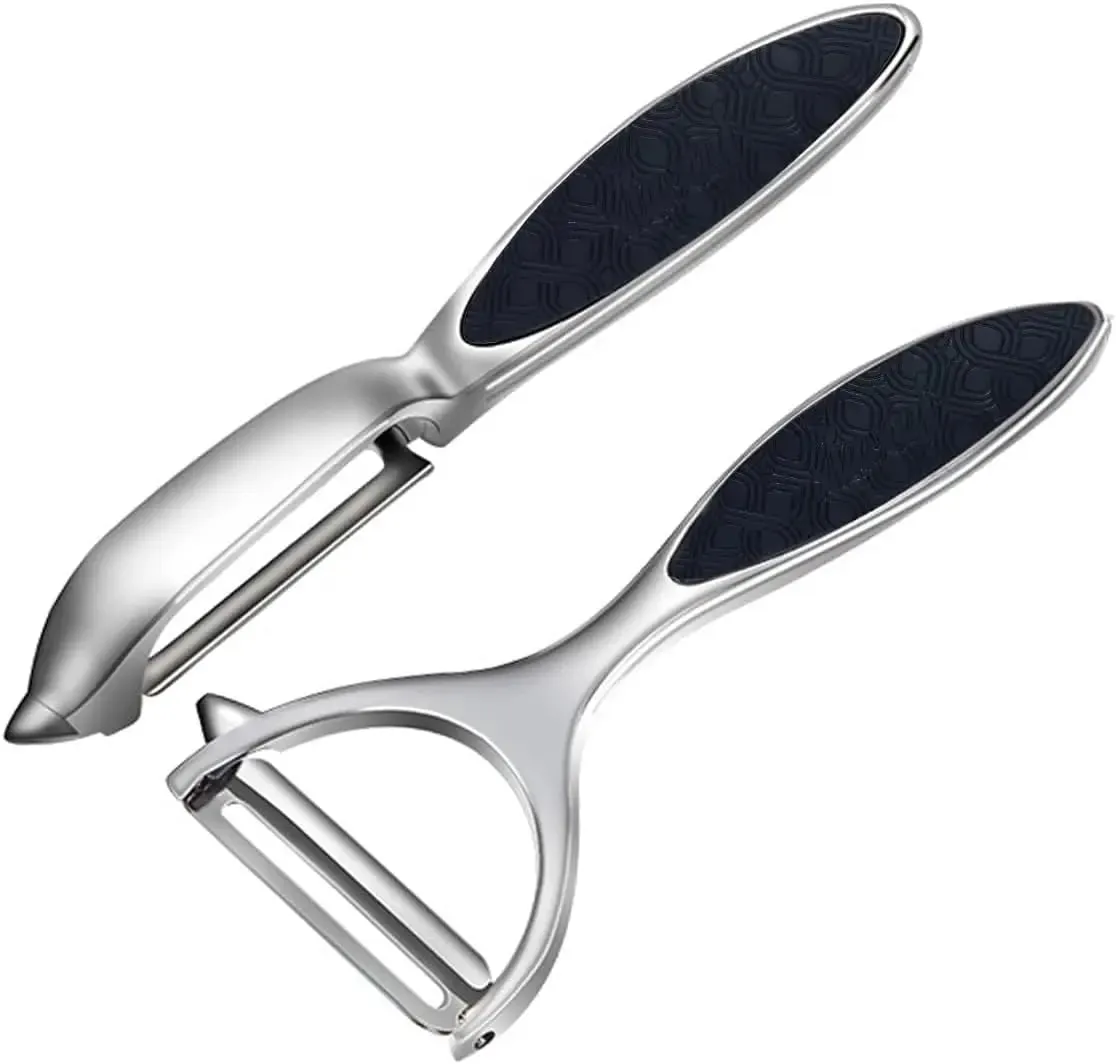 2pcs Vegetable Peeler Set Zinc Alloy Y Shaped I Shaped Peelers for Potatoes Carrots Apples Cucumbers Kitchen Food Prep Tool Use