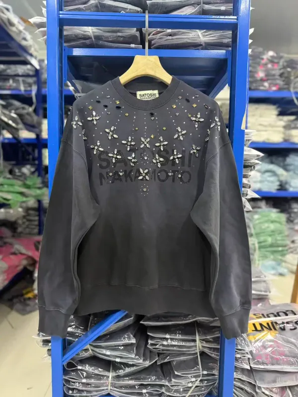 26SS CRYSTAL CASTLE CREWNECK Sweatshirts Men Women High Quality Hooded