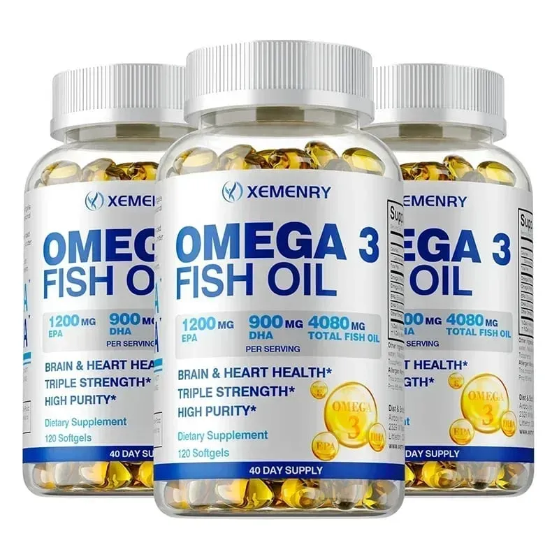 Omega-3 Fish Oil - Enhance Memory Concentration and Cognition Promote Brain and Eye Health Enhance Immune Function
