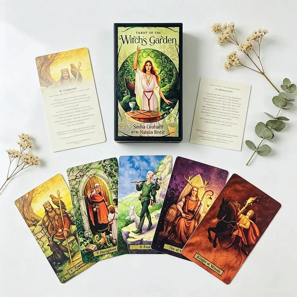 Tarot of the Witch's Garden 78 Cards English Version Divination Meditation Board Games Cards Game for Beginners & Collector