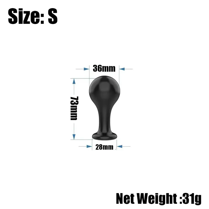 Anal Butt Plug Anal Trainer Sex Toy with Long Pleasure Wand with Tapered Head Unisex Bum Plug for Men Women