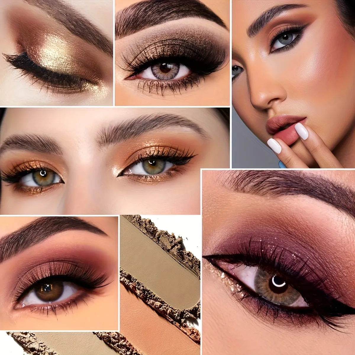 35 Shades Matte & Shimmer Eyeshadow Palette Warm Nude Brown Large Makeup Palette Highly Pigmented Long Lasting for Daily Party