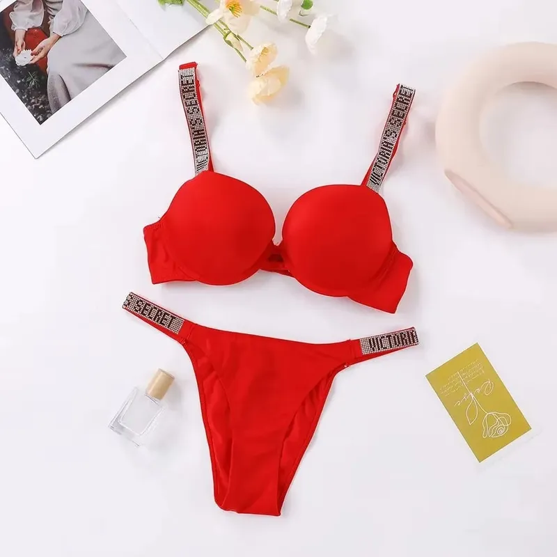 New Adjustable Bra and Panty Set Lace Lingerie Sets Classic Women's Sexy V Lingerie Set S Sheer Lace Trim Supportive Push Up
