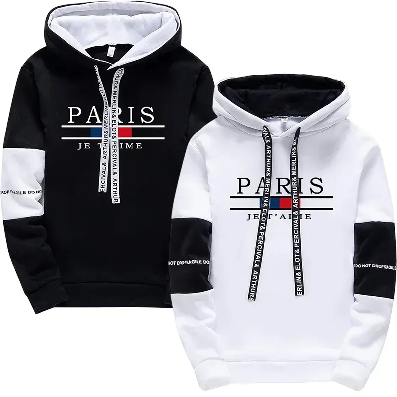 Man Hooded Sweatshirts Sweatpants Autumn Winter Daily Casual Sports Hoodies Jogger Pants Urban Fashion Streetwear Men's Clothes