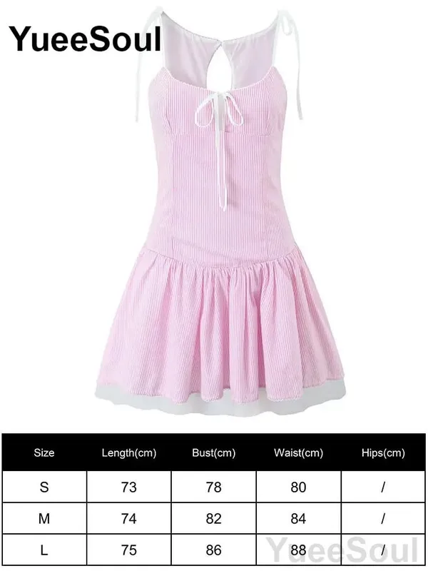 Pink Women's Dress Elegant Evening Birthday Party Female Dresses 2026 Summer New Sweet Cute Y2K Casual High Street Lolita Dress