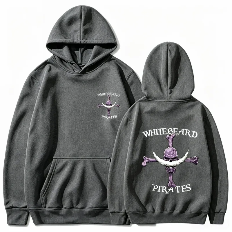 Sudadera con capucha de One Piece Whitebeard Pirates, sudadera con estampado, sudadera con capucha con estampado de anime Jolly Roger de Whitebeard