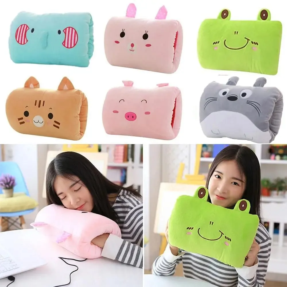 Cute Plush Children's Plush Pillows Cartoon Animal Hand Warmers Gloves Toy PP Cotton Nap Pillows Cushions Adults