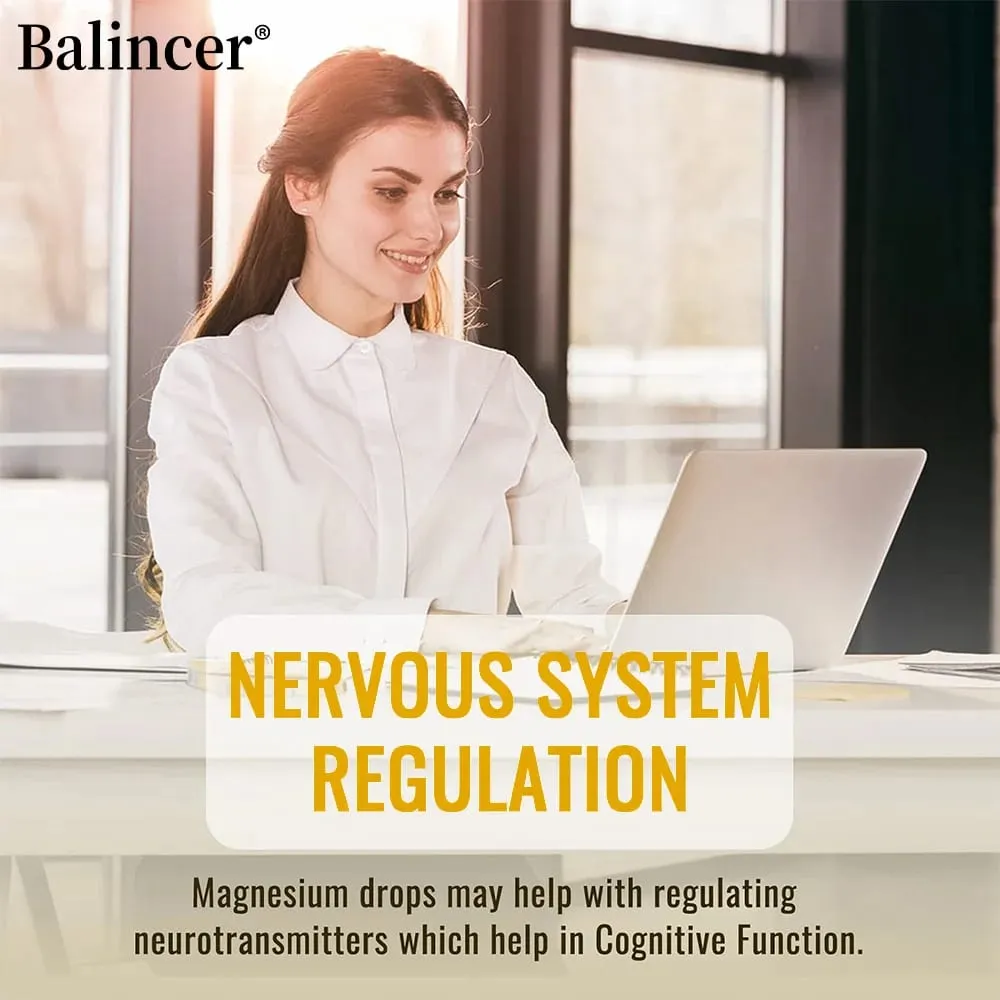 Magnesium Glycinate Liquid Drops 500mg Complex Supplement for Sleep Nerve Energy Muscle Bone Calm & Digestion 2 Fl Oz
