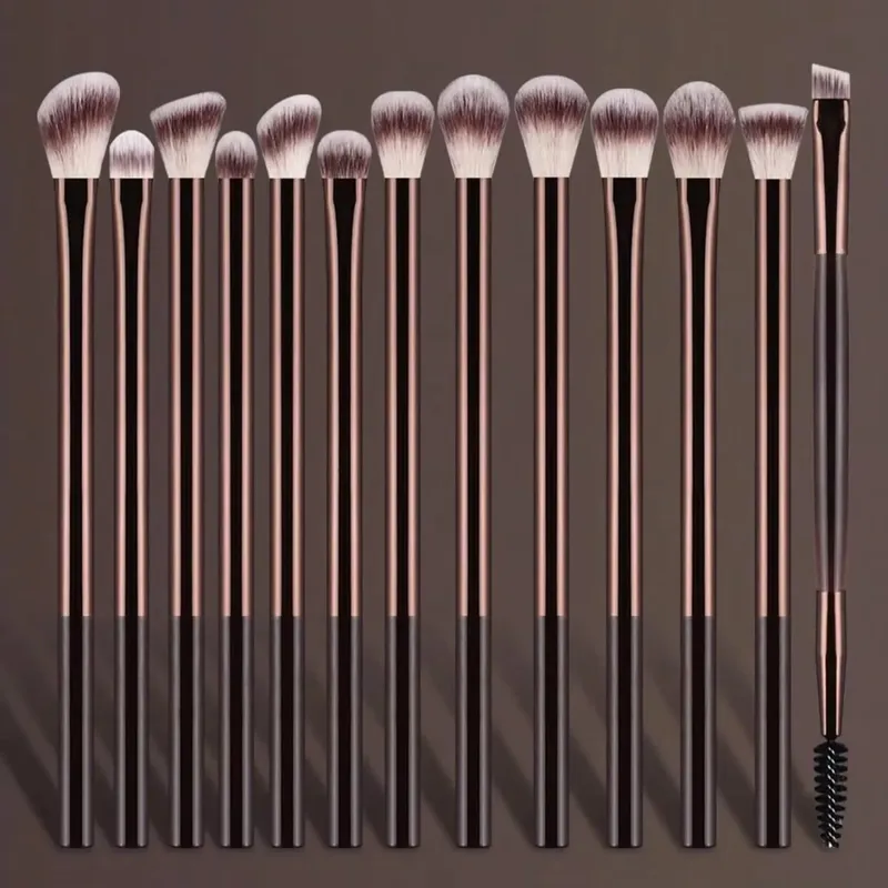 Natural Eye Makeup Brushes Set Eyeshadow Brush Eyebrow Contour Eyeliner Brush Women Eyes Cosmetic Blending Detail Make Up Tools