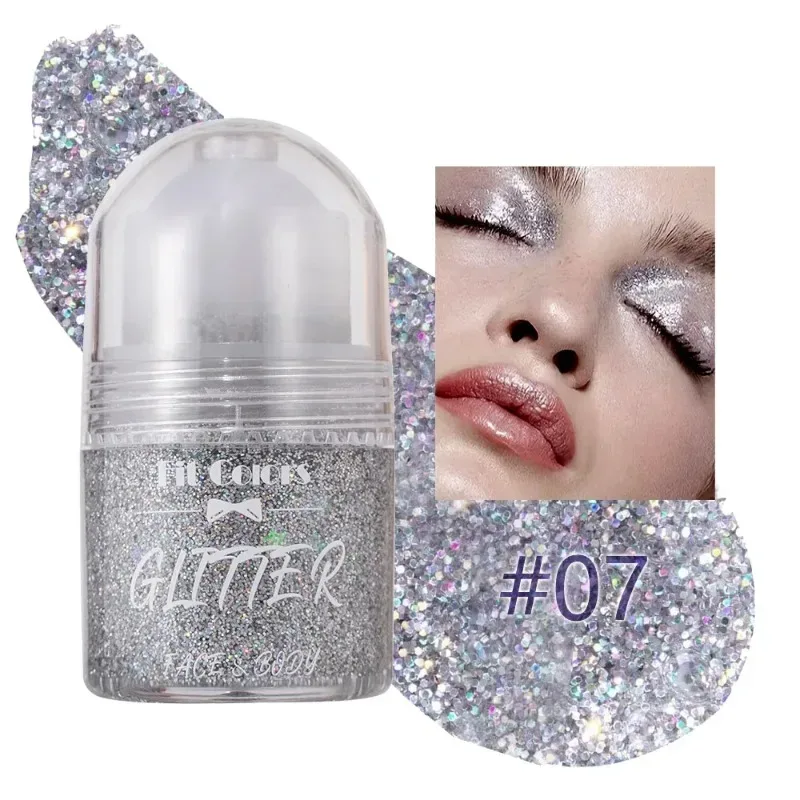 Sparkling Sequins Glitter Gel Face Body Eye Painting Shine Liquid White Silvery Pearl Gloss Eye Brighten Stage Makeup Decoration