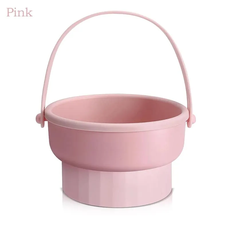 Makeup Brush Cleaner Mat 3 in 1 Silicone Washing Bowl with Brushes Scrubber Foldable Powder Puff Cosmetic Sponge Drying Tools