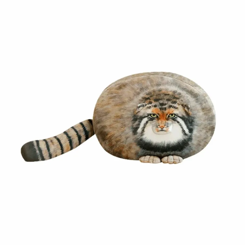 Fierce Looking Super Soft Cat Lifelike Huggable Stuffed Cat Pillow Stretchy Adorable Simulation Cat Pillow Sofa Decor